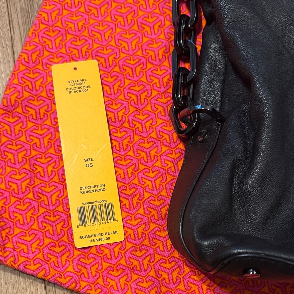 Tory Burch Black Leather Hobo Bag - Picture 2 of 5